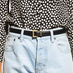 YSL NARROW MONOGRAM BELT